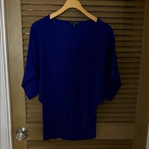 Sarah Johnson Royal Blue Knit Blouse